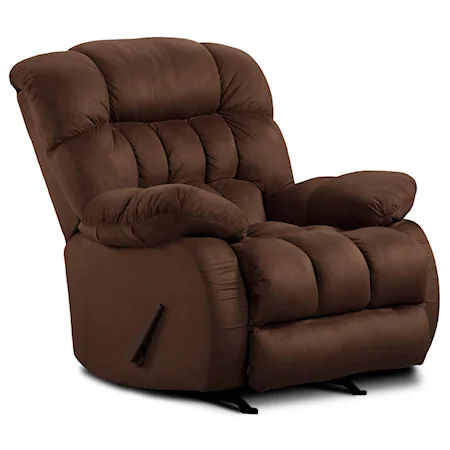 Casual Recliner with Plush Pillow Arms